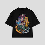 Playera streetwear premium de anime y gaming ExtraLife MX, corte oversized drop shoulder ligero y fresco en color Deep Black y Off-White, moda urbana mexicana de culto.