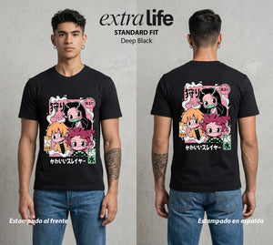 Cazadores de la Noche | Chibi del Mar Chibi #00969 - Playera Standard Fit | Deep Black - Foto en modelo
