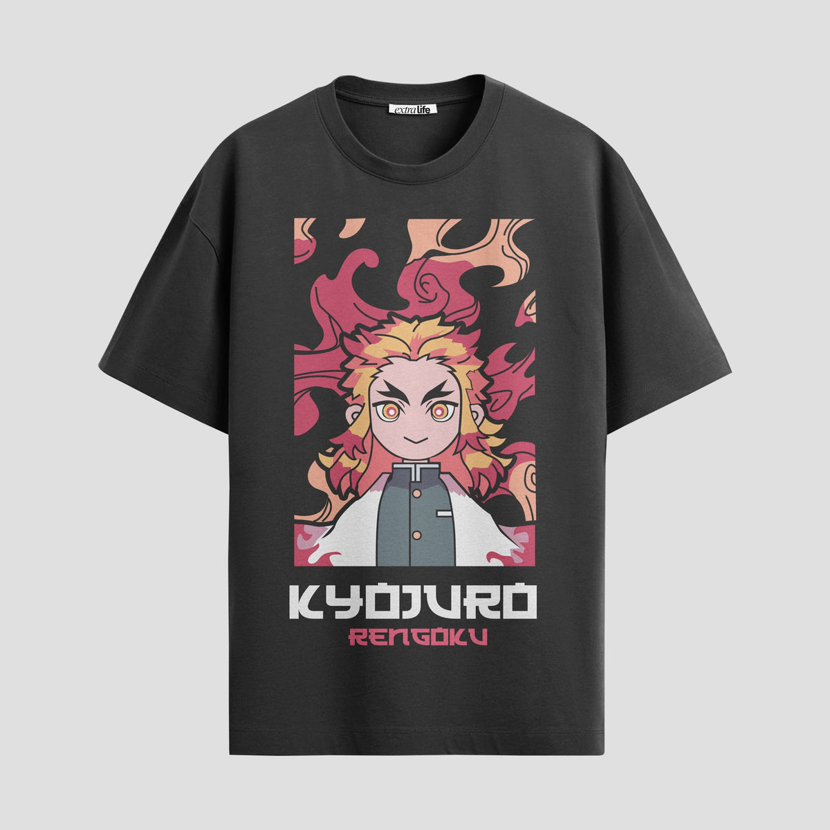 Playera urbana de anime y gaming ExtraLife MX, corte Classic Premium unisex ligero y transpirable en color Deep Black y Pure White, ropa de uso diario para gym y casual.