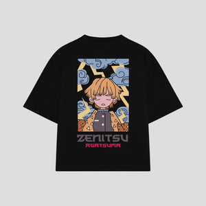 Playera streetwear premium de anime y gaming ExtraLife MX, corte oversized drop shoulder ligero y fresco en color Deep Black y Off-White, moda urbana mexicana de culto.
