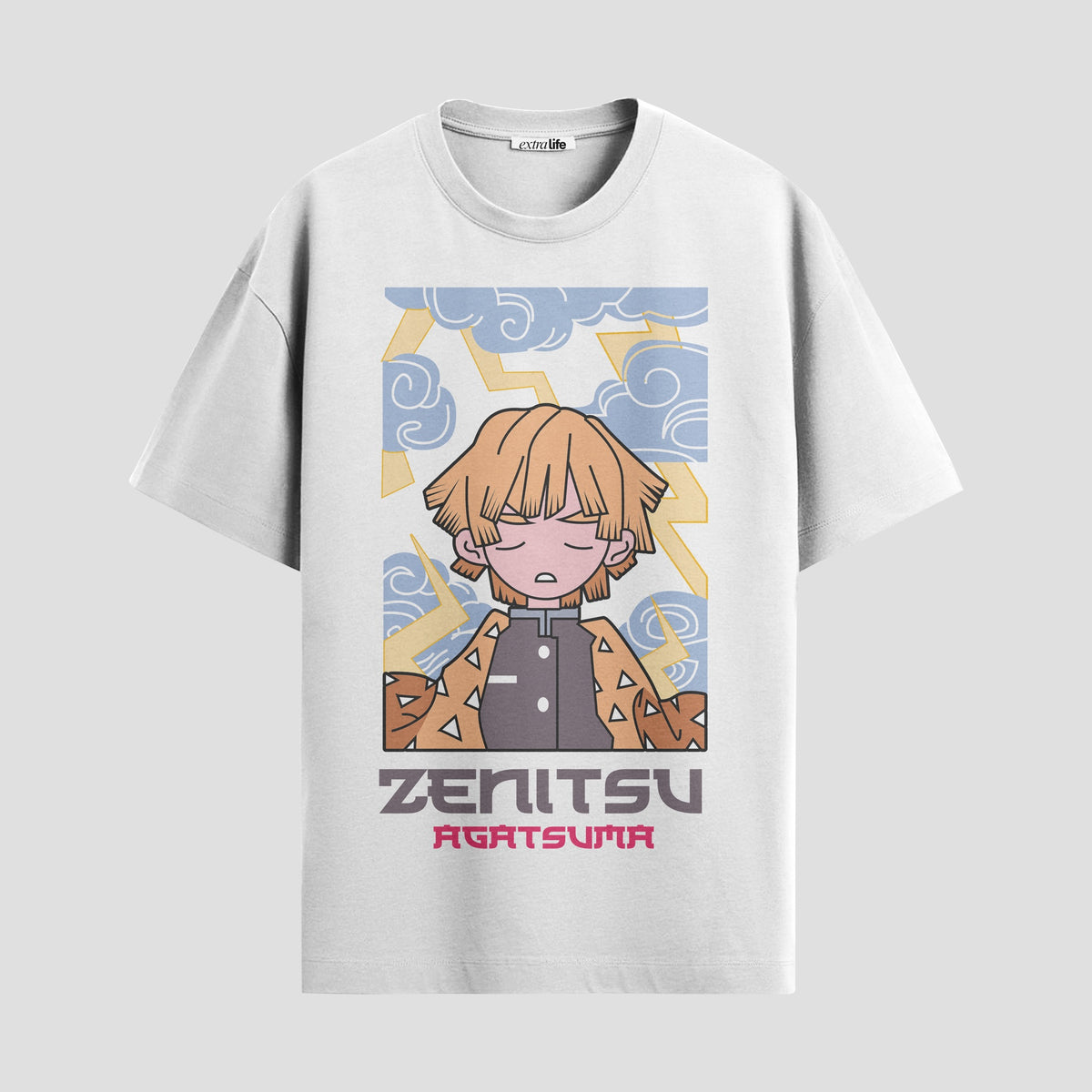 Playera urbana de anime y gaming ExtraLife MX, corte Classic Premium unisex ligero y transpirable en color Deep Black y Pure White, ropa de uso diario para gym y casual.