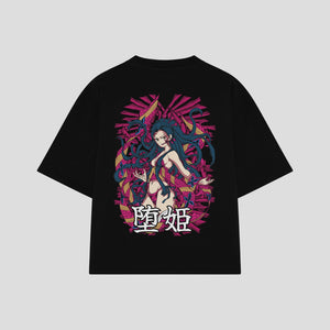 Playera streetwear premium de anime y gaming ExtraLife MX, corte oversized drop shoulder ligero y fresco en color Deep Black y Off-White, moda urbana mexicana de culto.