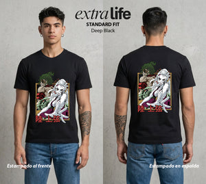Cazadores de la Noche | El Hermano de la Noche #00993 - Playera Standard Fit | Deep Black - Foto en modelo