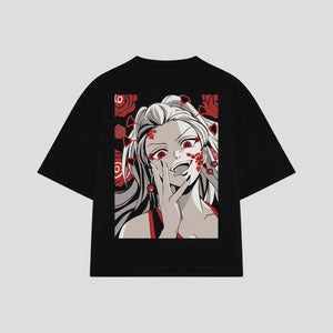 Playera streetwear premium de anime y gaming ExtraLife MX, corte oversized drop shoulder ligero y fresco en color Deep Black y Off-White, moda urbana mexicana de culto.