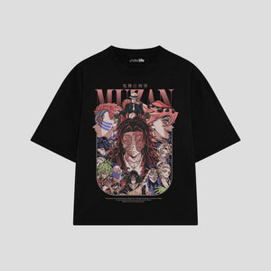 Playera streetwear premium de anime y gaming ExtraLife MX, corte oversized drop shoulder ligero y fresco en color Deep Black y Off-White, moda urbana mexicana de culto.