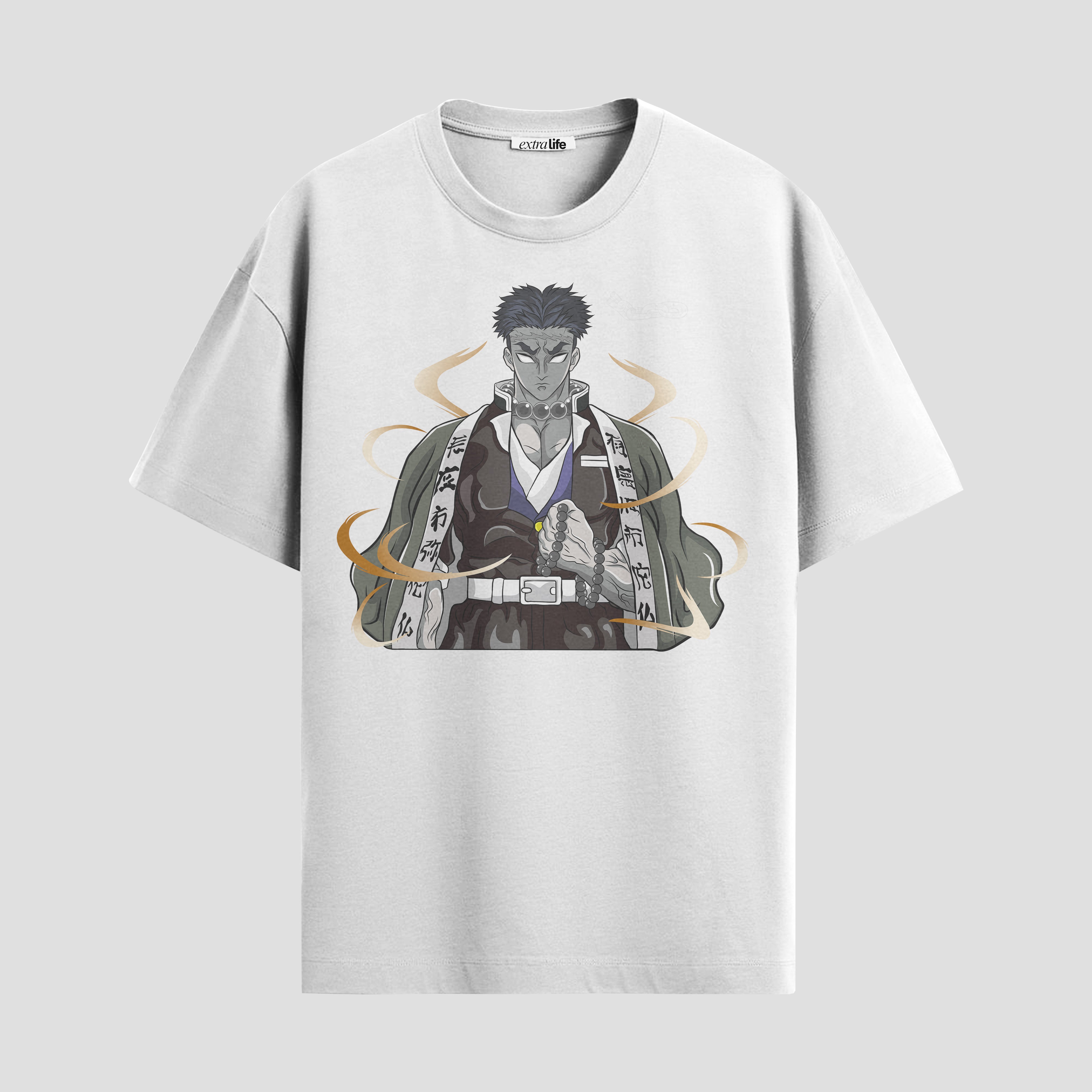 Playera urbana de anime y gaming ExtraLife MX, corte Standard Fit unisex ligero y transpirable en color Deep Black y Pure White, ropa de uso diario para gym y casual.