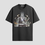 Playera urbana de anime y gaming ExtraLife MX, corte Standard Fit unisex ligero y transpirable en color Deep Black y Pure White, ropa de uso diario para gym y casual.