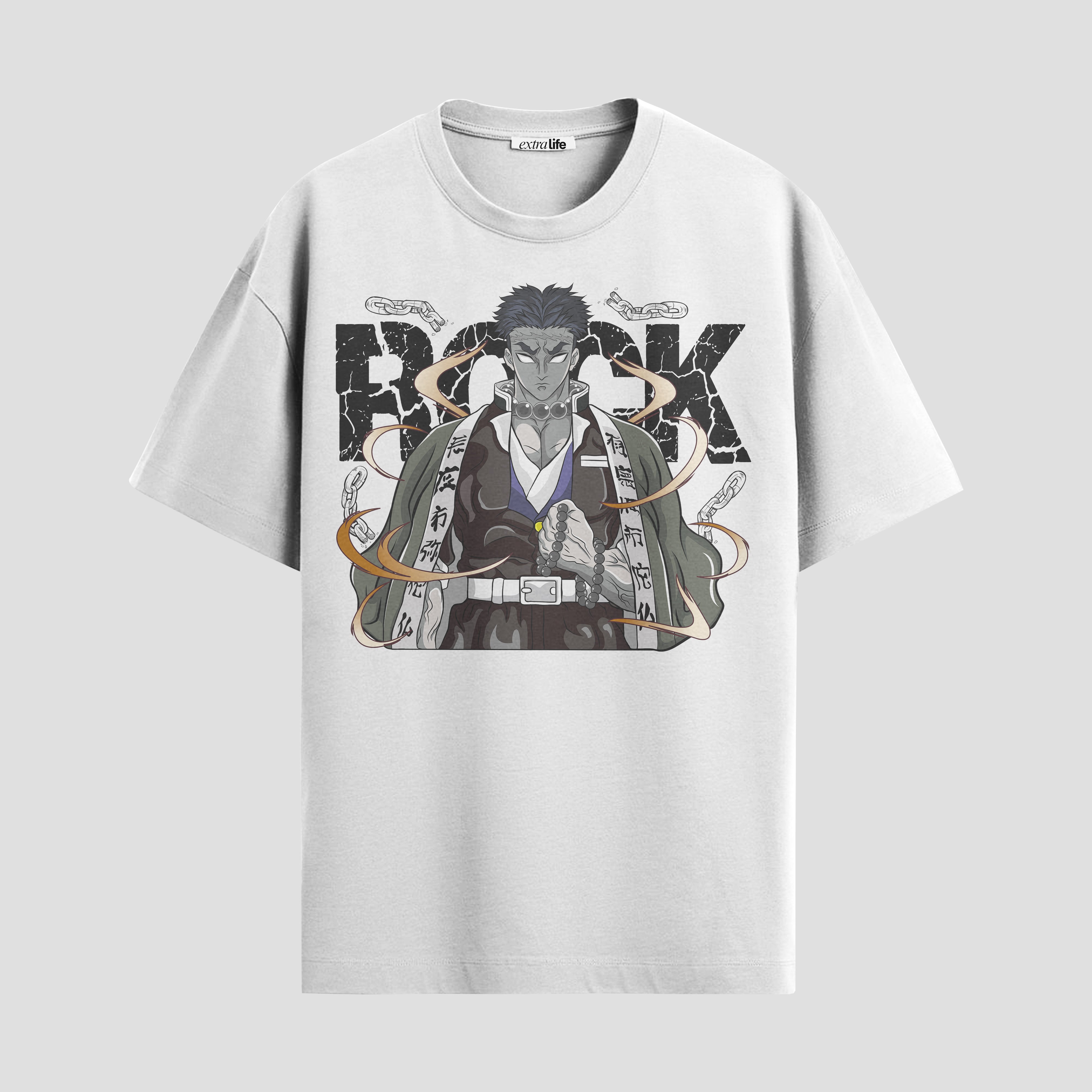 Playera urbana de anime y gaming ExtraLife MX, corte Standard Fit unisex ligero y transpirable en color Deep Black y Pure White, ropa de uso diario para gym y casual.