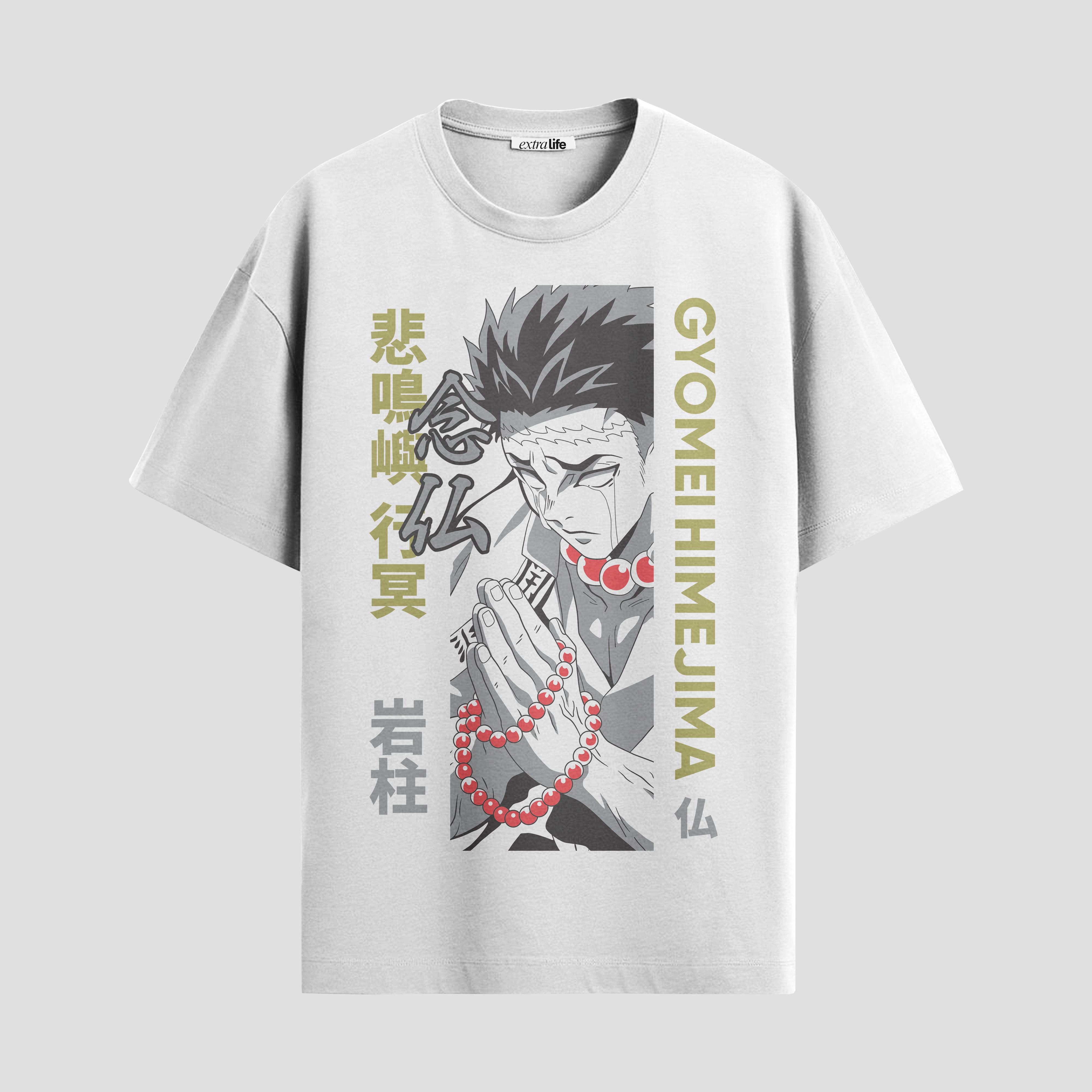 Playera urbana de anime y gaming ExtraLife MX, corte Standard Fit unisex ligero y transpirable en color Deep Black y Pure White, ropa de uso diario para gym y casual.