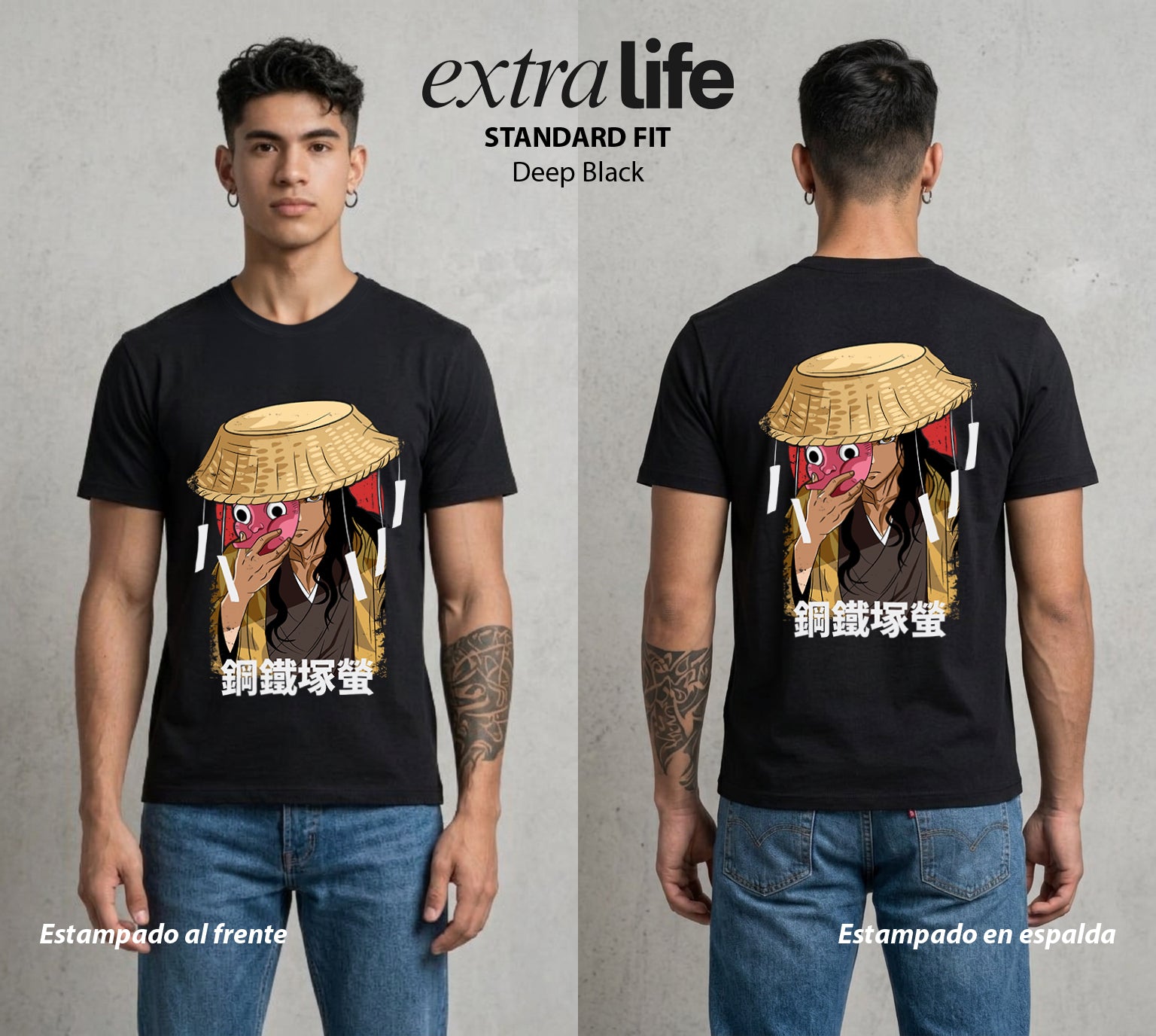 Cazadores de la Noche | El Artesano del Bien #01025 - Playera Standard Fit | Deep Black - Foto en modelo