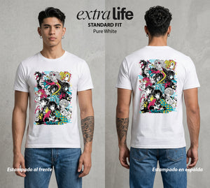 Cazadores de la Noche | Demon Slayer Hashiras #01038 - Playera Standard Fit | Pure White - Foto en modelo