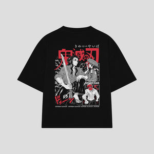 Playera streetwear premium de anime y gaming ExtraLife MX, corte oversized drop shoulder ligero y fresco en color Deep Black y Off-White, moda urbana mexicana de culto.