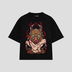 Playera streetwear premium de anime y gaming ExtraLife MX, corte oversized drop shoulder ligero y fresco en color Deep Black y Off-White, moda urbana mexicana de culto.