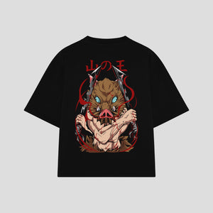 Playera streetwear premium de anime y gaming ExtraLife MX, corte oversized drop shoulder ligero y fresco en color Deep Black y Off-White, moda urbana mexicana de culto.