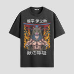 Playera urbana de anime y gaming ExtraLife MX, corte Standard Fit unisex ligero y transpirable en color Deep Black y Pure White, ropa de uso diario para gym y casual.