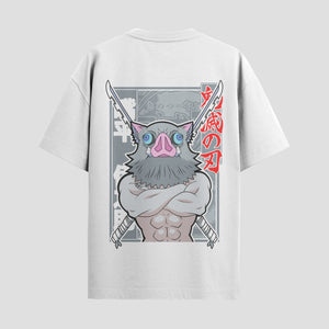 Playera urbana de anime y gaming ExtraLife MX, corte Standard Fit unisex ligero y transpirable en color Deep Black y Pure White, ropa de uso diario para gym y casual.