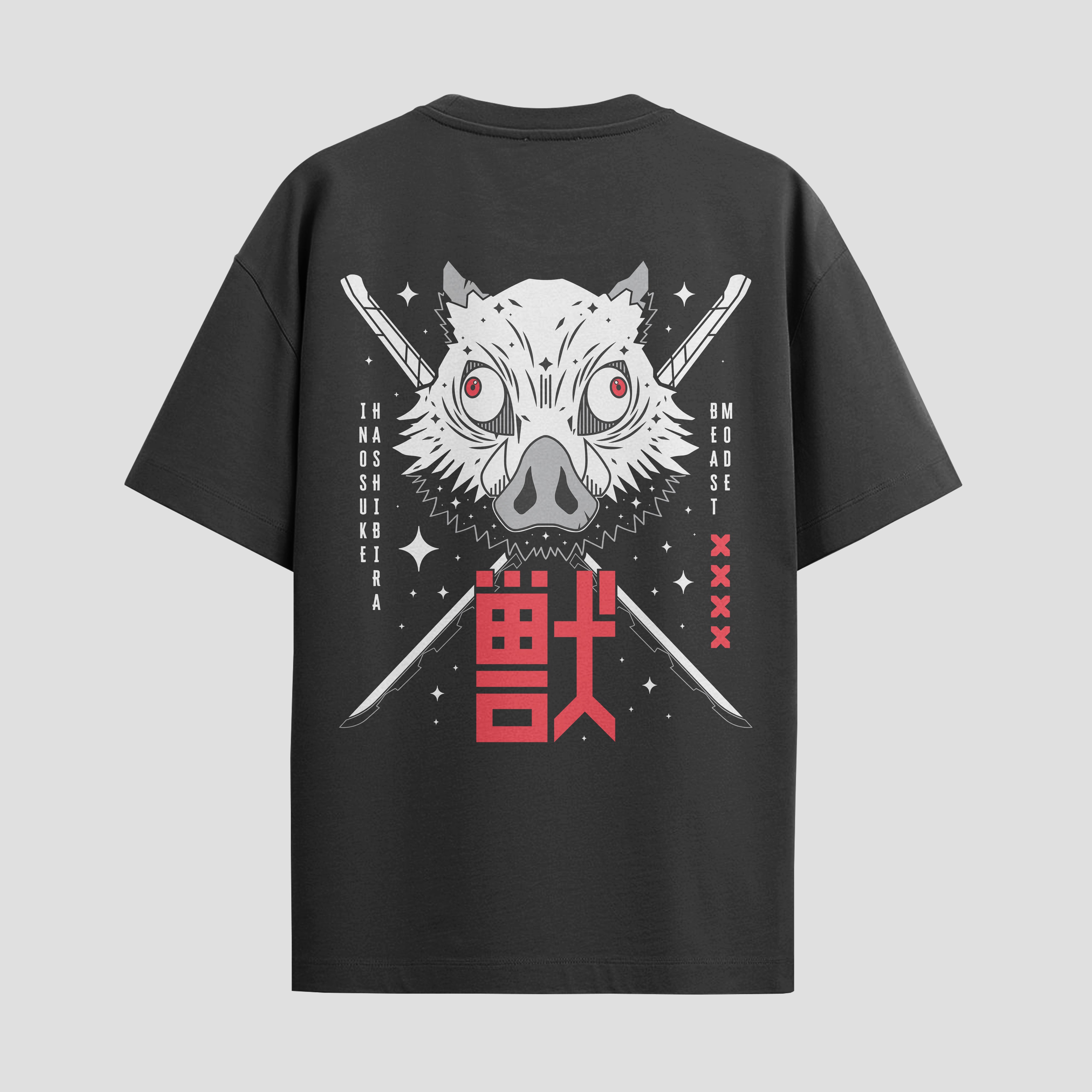 Playera urbana de anime y gaming ExtraLife MX, corte Standard Fit unisex ligero y transpirable en color Deep Black y Pure White, ropa de uso diario para gym y casual.