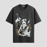 Playera urbana de anime y gaming ExtraLife MX, corte Standard Fit unisex ligero y transpirable en color Deep Black y Pure White, ropa de uso diario para gym y casual.