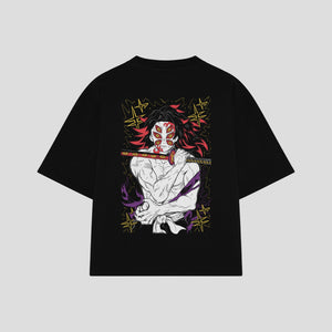 Playera streetwear premium de anime y gaming ExtraLife MX, corte oversized drop shoulder ligero y fresco en color Deep Black y Off-White, moda urbana mexicana de culto.