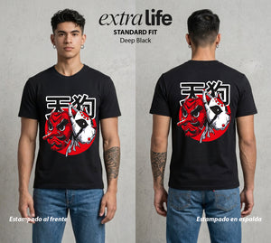 Cazadores de la Noche | Demon Slayer Masks con Mascara #01088 - Playera Standard Fit | Deep Black - Foto en modelo
