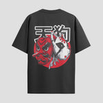 Playera urbana de anime y gaming ExtraLife MX, corte Standard Fit unisex ligero y transpirable en color Deep Black y Pure White, ropa de uso diario para gym y casual.