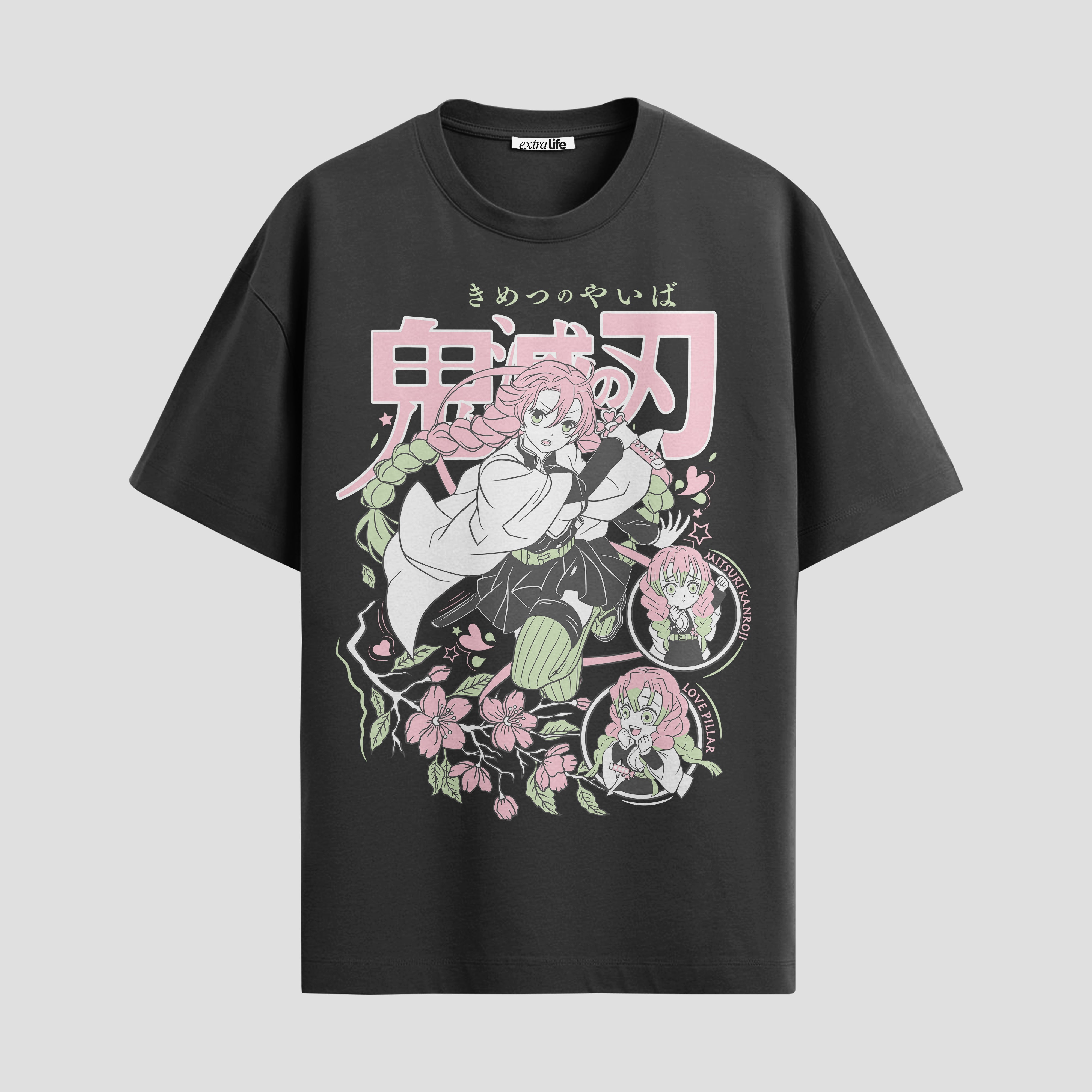 Playera urbana de anime y gaming ExtraLife MX, corte Standard Fit unisex ligero y transpirable en color Deep Black y Pure White, ropa de uso diario para gym y casual.