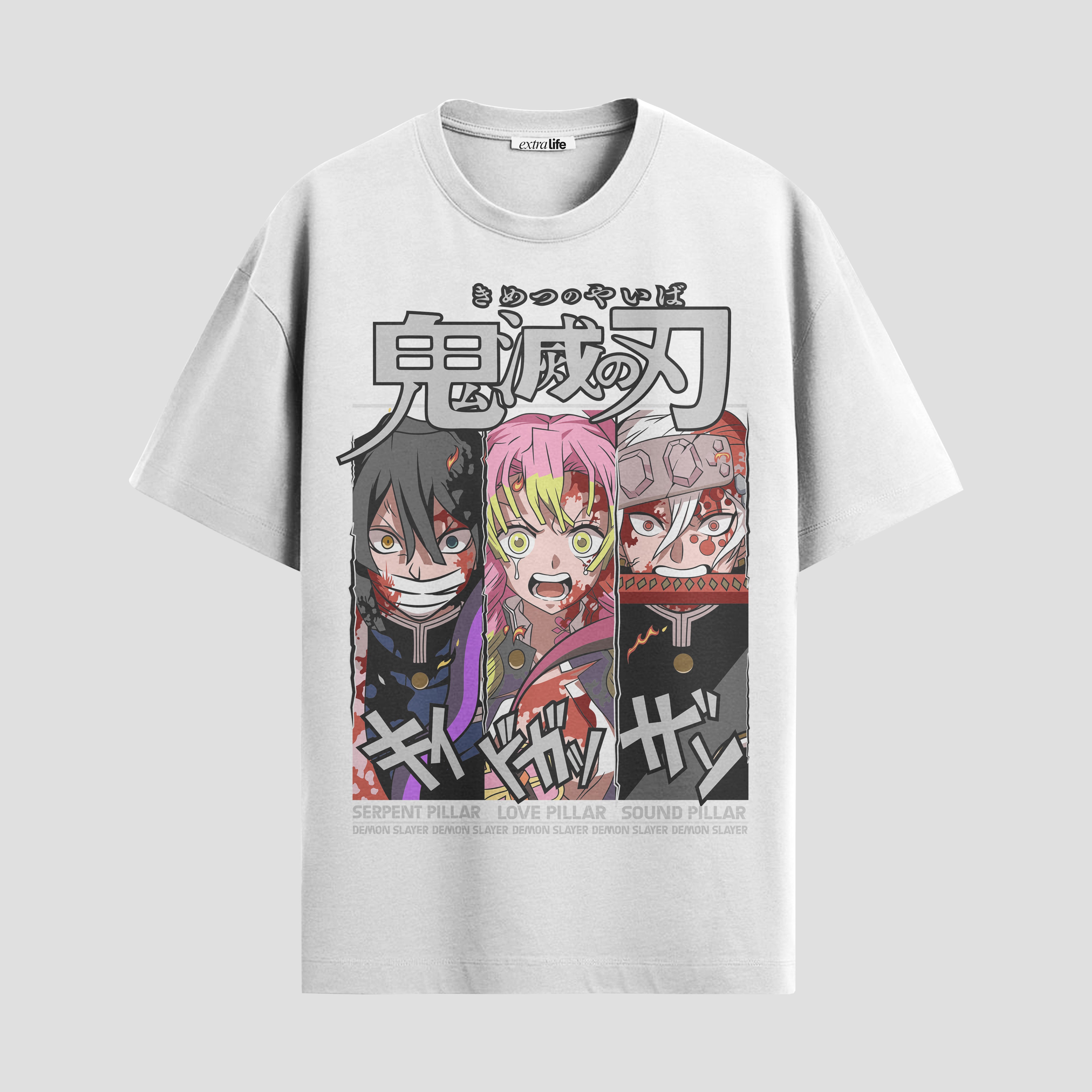 Playera urbana de anime y gaming ExtraLife MX, corte Standard Fit unisex ligero y transpirable en color Deep Black y Pure White, ropa de uso diario para gym y casual.