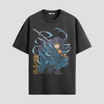 Playera urbana de anime y gaming ExtraLife MX, corte Standard Fit unisex ligero y transpirable en color Deep Black y Pure White, ropa de uso diario para gym y casual.