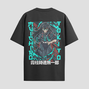 Playera urbana de anime y gaming ExtraLife MX, corte Standard Fit unisex ligero y transpirable en color Deep Black y Pure White, ropa de uso diario para gym y casual.