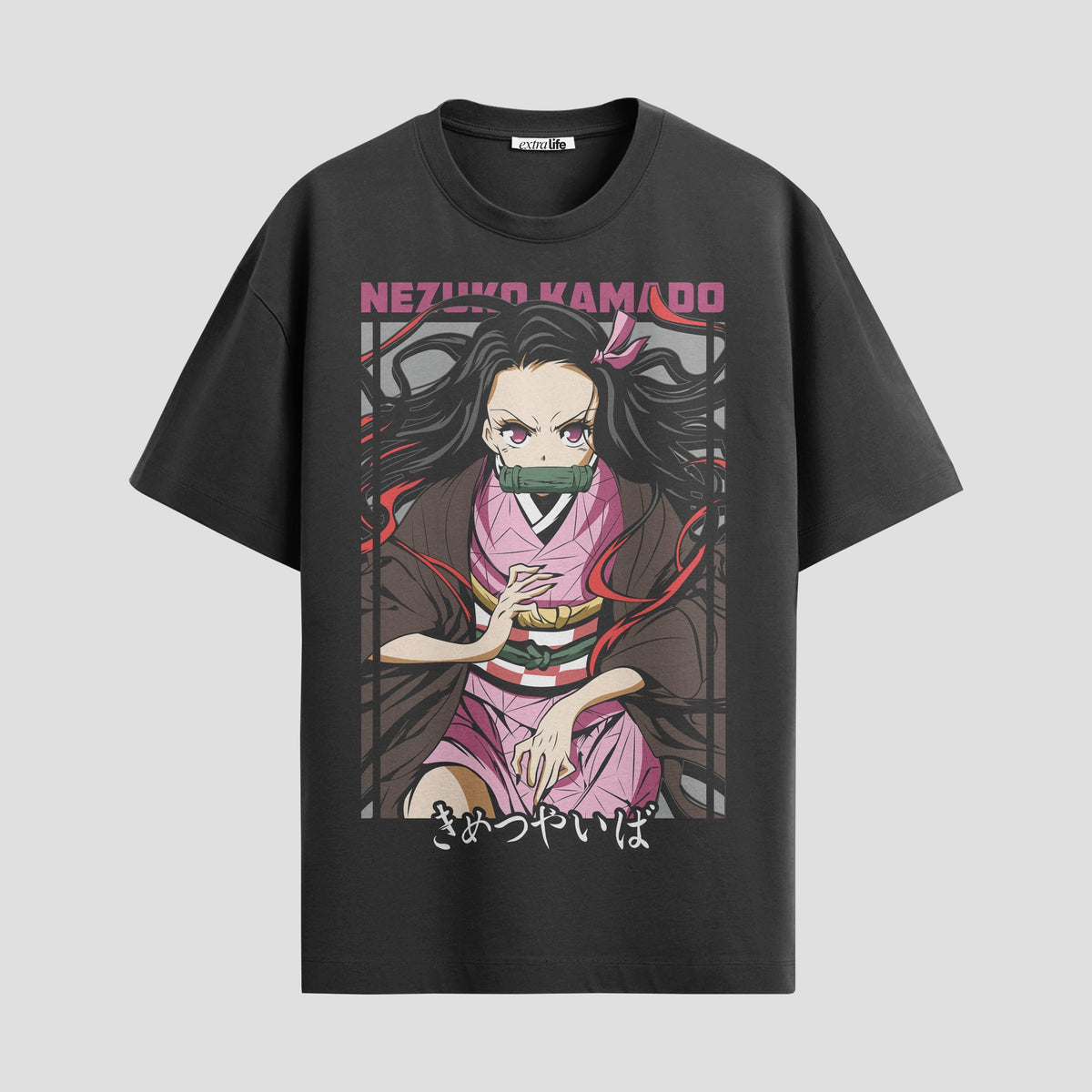 Playera urbana de anime y gaming ExtraLife MX, corte Classic Premium unisex ligero y transpirable en color Deep Black y Pure White, ropa de uso diario para gym y casual.