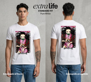 Cazadores de la Noche | El Bambu de la Noche #01137 - Playera Classic Premium | Pure White - Foto en modelo