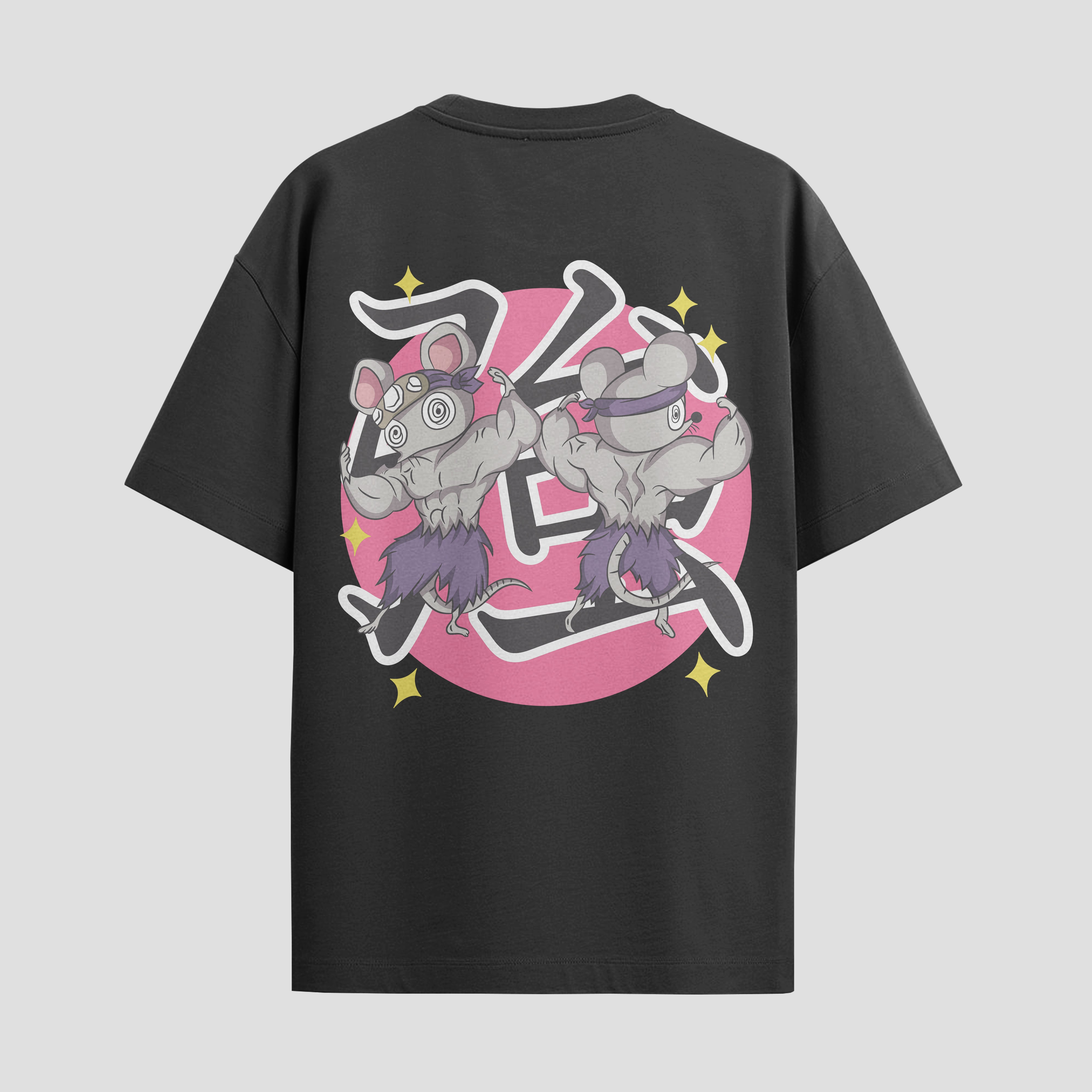 Playera urbana de anime y gaming ExtraLife MX, corte Standard Fit unisex ligero y transpirable en color Deep Black y Pure White, ropa de uso diario para gym y casual.