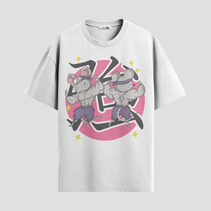 Playera urbana de anime y gaming ExtraLife MX, corte Standard Fit unisex ligero y transpirable en color Deep Black y Pure White, ropa de uso diario para gym y casual.