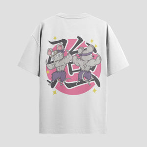 Playera urbana de anime y gaming ExtraLife MX, corte Classic Premium unisex ligero y transpirable en color Deep Black y Pure White, ropa de uso diario para gym y casual.