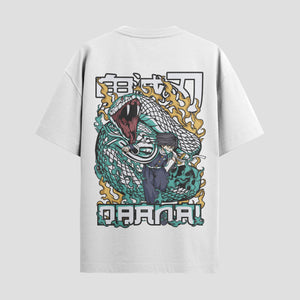 Playera urbana de anime y gaming ExtraLife MX, corte Standard Fit unisex ligero y transpirable en color Deep Black y Pure White, ropa de uso diario para gym y casual.