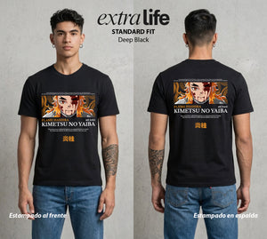 Cazadores de la Noche | Alas de Fuego Eterno #01171 - Playera Standard Fit | Deep Black - Foto en modelo