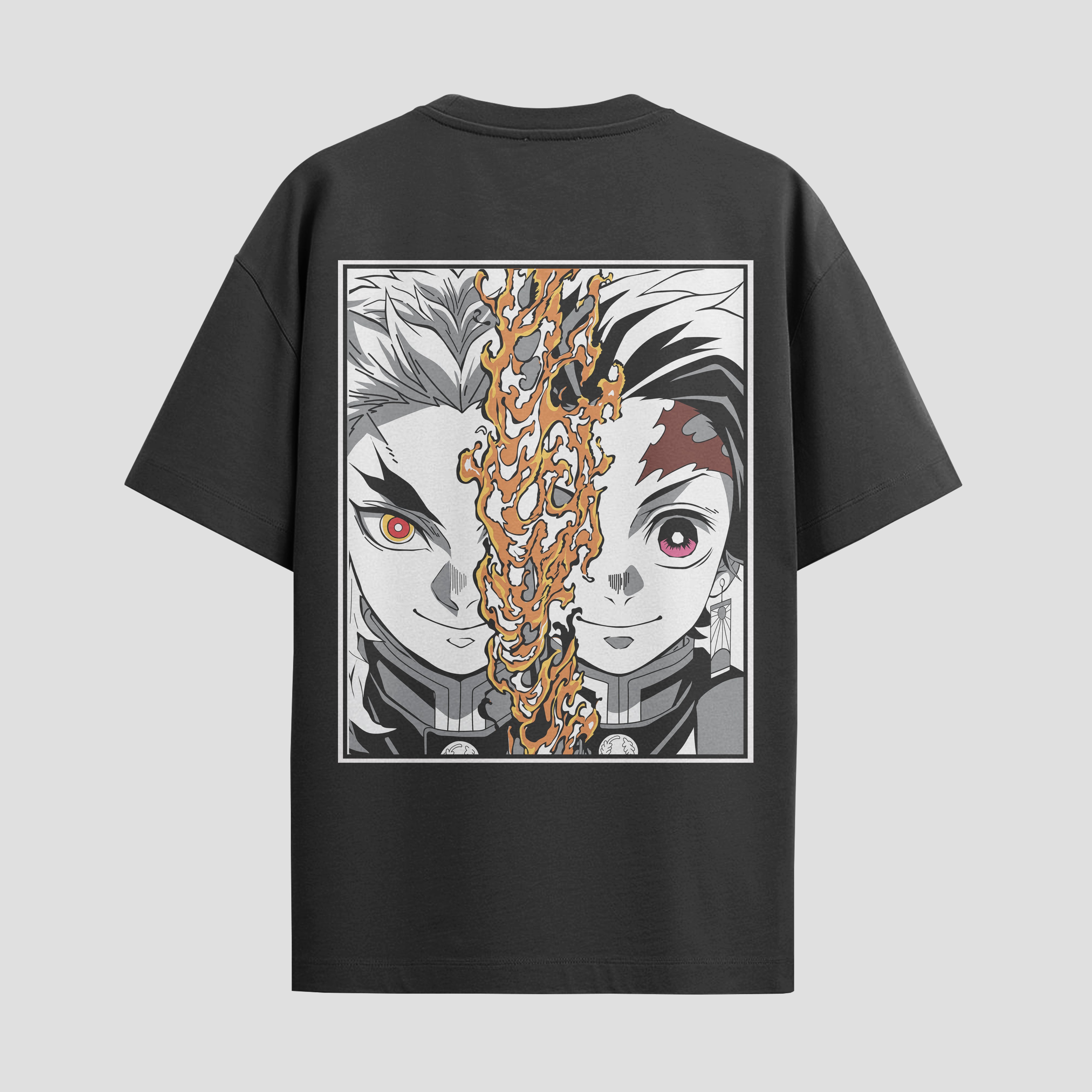 Playera urbana de anime y gaming ExtraLife MX, corte Standard Fit unisex ligero y transpirable en color Deep Black y Pure White, ropa de uso diario para gym y casual.