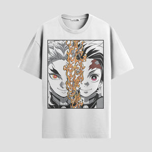 Playera urbana de anime y gaming ExtraLife MX, corte Standard Fit unisex ligero y transpirable en color Deep Black y Pure White, ropa de uso diario para gym y casual.