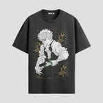 Playera urbana de anime y gaming ExtraLife MX, corte Standard Fit unisex ligero y transpirable en color Deep Black y Pure White, ropa de uso diario para gym y casual.