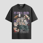 Playera urbana de anime y gaming ExtraLife MX, corte Standard Fit unisex ligero y transpirable en color Deep Black y Pure White, ropa de uso diario para gym y casual.