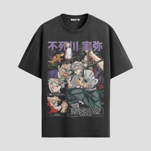Playera urbana de anime y gaming ExtraLife MX, corte Standard Fit unisex ligero y transpirable en color Deep Black y Pure White, ropa de uso diario para gym y casual.