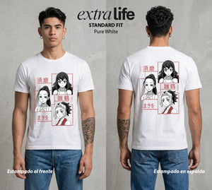 Cazadores de la Noche | La Kunoichi del Entretenimiento #01193 - Playera Standard Fit | Pure White - Foto en modelo