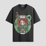 Playera urbana de anime y gaming ExtraLife MX, corte Standard Fit unisex ligero y transpirable en color Deep Black y Pure White, ropa de uso diario para gym y casual.