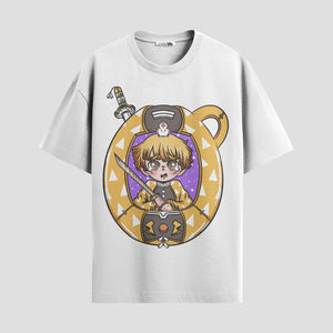 Playera urbana de anime y gaming ExtraLife MX, corte Standard Fit unisex ligero y transpirable en color Deep Black y Pure White, ropa de uso diario para gym y casual.