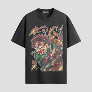 Playera urbana de anime y gaming ExtraLife MX, corte Standard Fit unisex ligero y transpirable en color Deep Black y Pure White, ropa de uso diario para gym y casual.