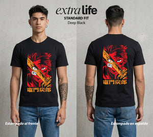 Cazadores de la Noche | Respiracion del Agua #01205 - Playera Standard Fit | Deep Black - Foto en modelo