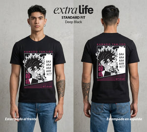 Cazadores de la Noche | La Determinacion del Cazador #01206 - Playera Classic Premium | Deep Black - Foto en modelo