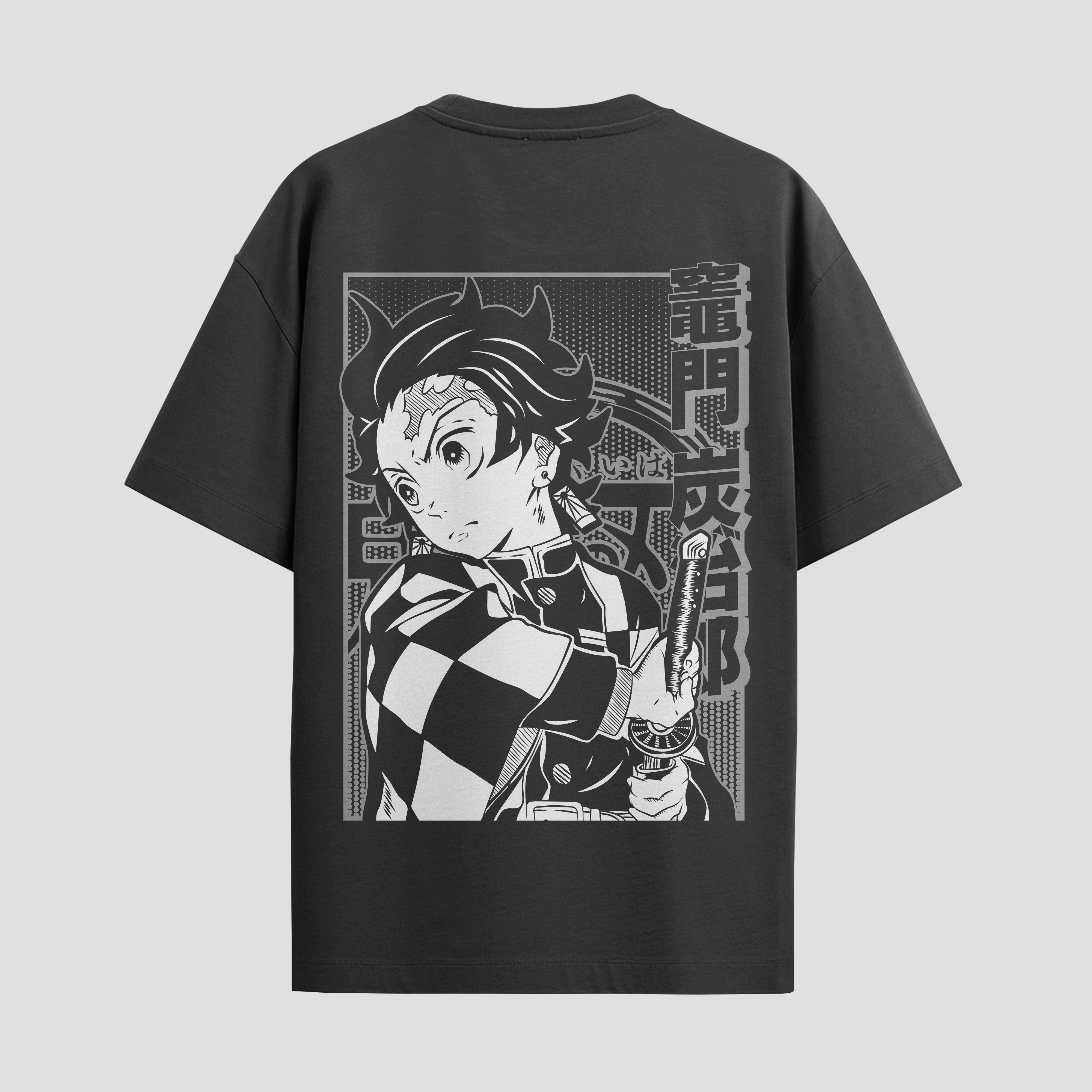 Playera urbana de anime y gaming ExtraLife MX, corte Standard Fit unisex ligero y transpirable en color Deep Black y Pure White, ropa de uso diario para gym y casual.