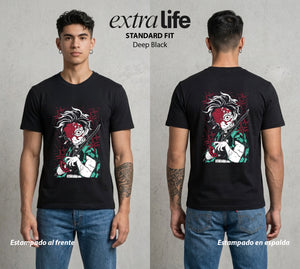 Cazadores de la Noche | El Filo del Agua #01215 - Playera Standard Fit | Deep Black - Foto en modelo