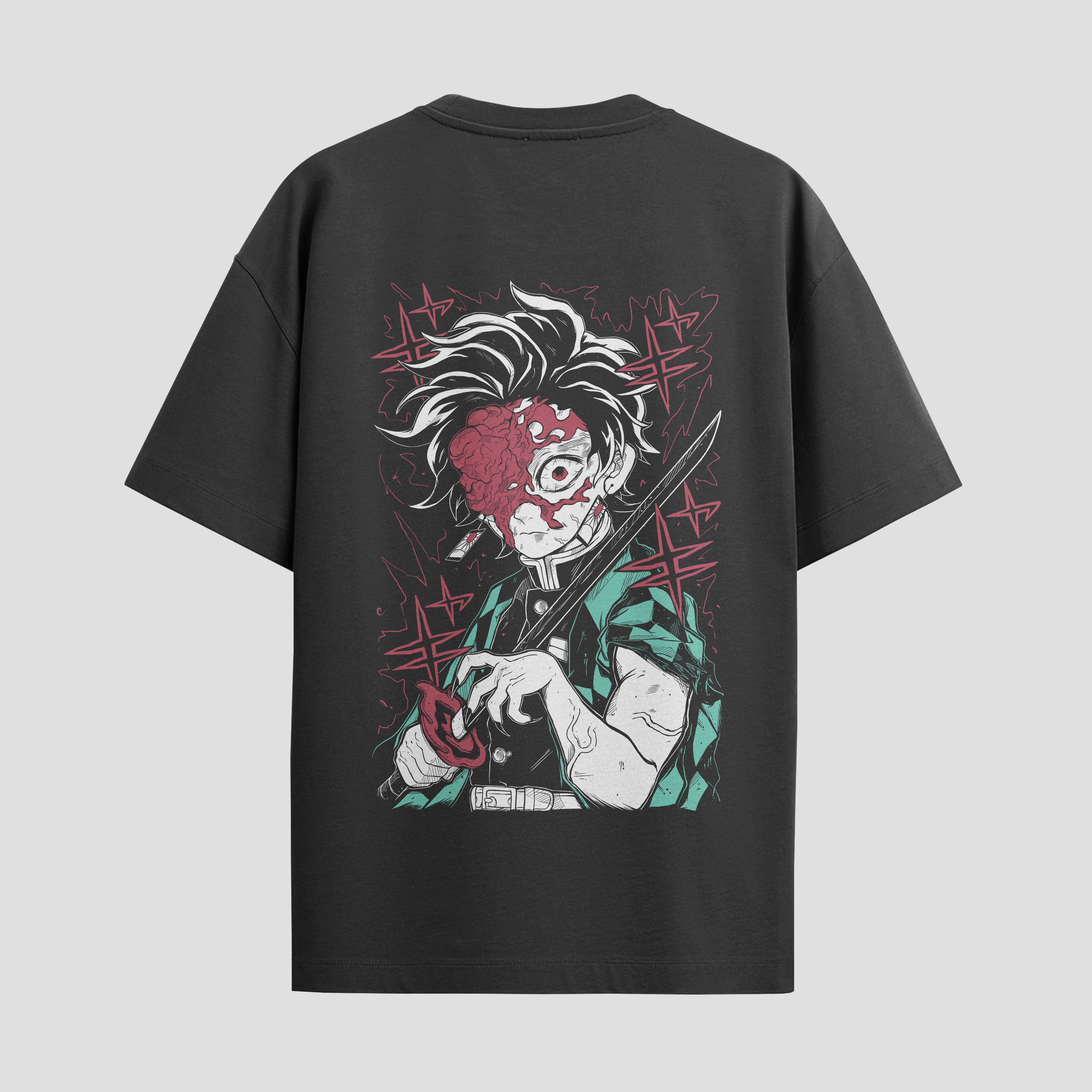 Playera urbana de anime y gaming ExtraLife MX, corte Standard Fit unisex ligero y transpirable en color Deep Black y Pure White, ropa de uso diario para gym y casual.